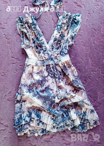 Копринена рокля в змийски принт, снимка 7 - Рокли - 51351721