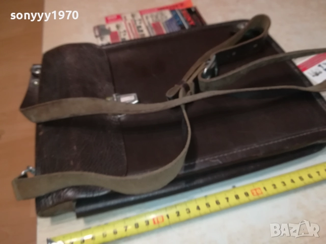 СТАРА КОЖЕНА ЧАНТА-РЕЛИКВА ОТ СОЦА 0709251047, снимка 11 - Антикварни и старинни предмети - 51630976