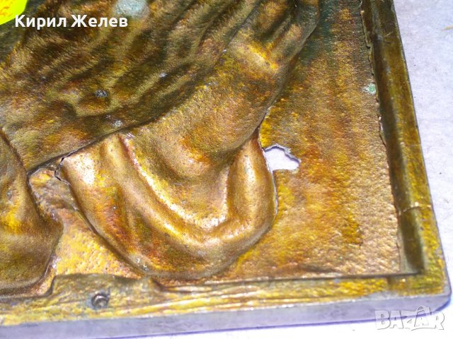 МОЛИТВА Старо РЕЛИГИОЗНО АВТОРСКО МЕДНО ПАНО БАРЕЛЕФ - ХУДОЖЕСТВЕНА РЪЧНА МАЙСТОРСКА ИЗРАБОТКА 42734, снимка 9 - Пана - 43980976