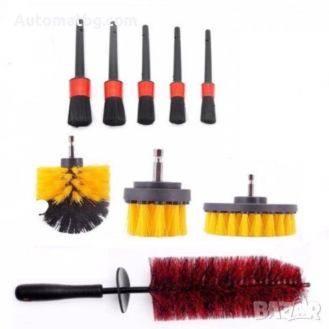 Комплект четки за автомобил Automat, Четки за почистване, 9 бр