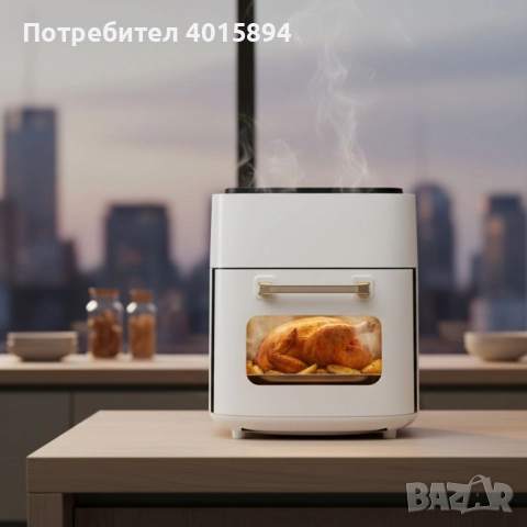Електрически въздушен фритюрник (Air Fryer) 15L с тъч дисплей, снимка 3 - Фритюрници - 51878107