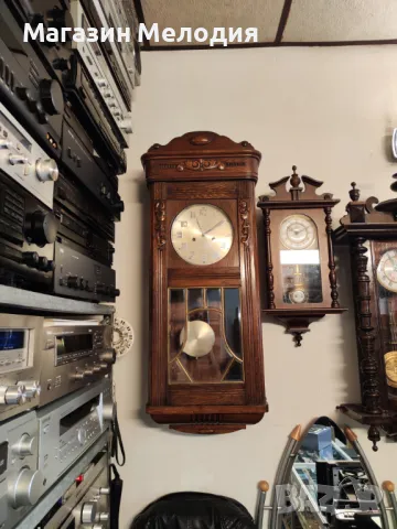 🕒 Немски стенен античен часовник Junghans Напълно автентичен. Профилактиран, готов за употреба.