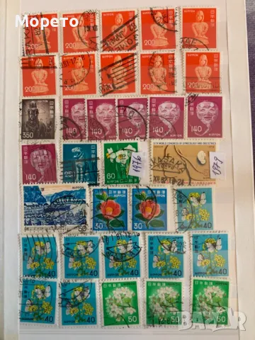 Лот стари марки,колекция от Япония-От 1951 до 1983г-147 броя, снимка 3 - Филателия - 48510540