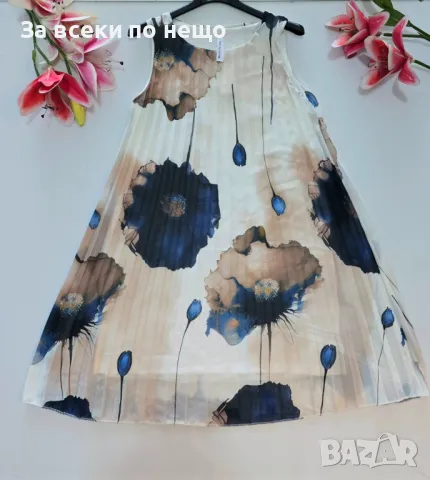 Дамска Рокля Плисе С Флорални Цветни Мотиви Код VL-75, снимка 3 - Рокли - 50423939