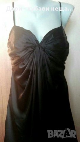 Черна рокля от сатен, тип балон🍀❤M,M/L❤🍀арт.4392, снимка 2 - Рокли - 37393174