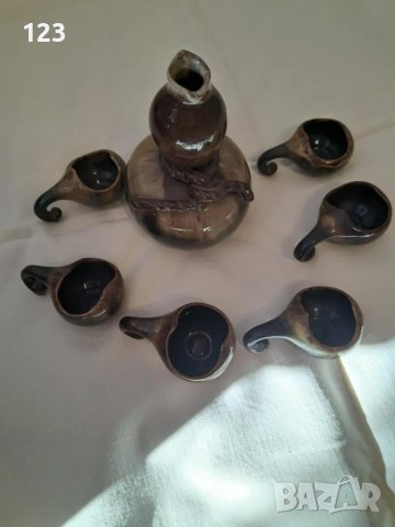 Продавам глинен сервиз за ракия!, снимка 3 - Сервизи - 49060677