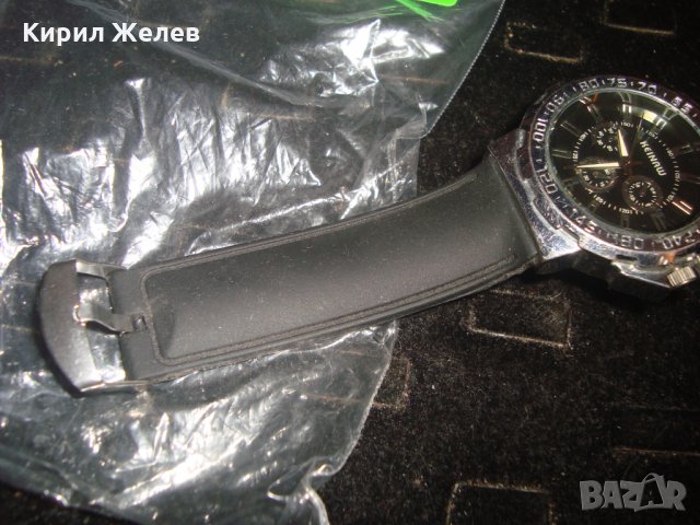 KEINAW МАРКОВ ЕФЕКТЕН КВАРЦОВ МАСИВЕН ЧАСОВНИК със СИЛИКОНОВА КАИШКА 15223, снимка 6 - Мъжки - 32807201