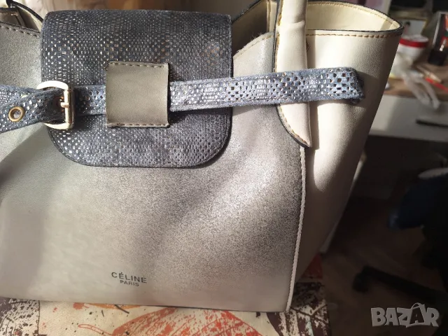 Дамска бежова чанта,среден размер, снимка 3 - Чанти - 49025622