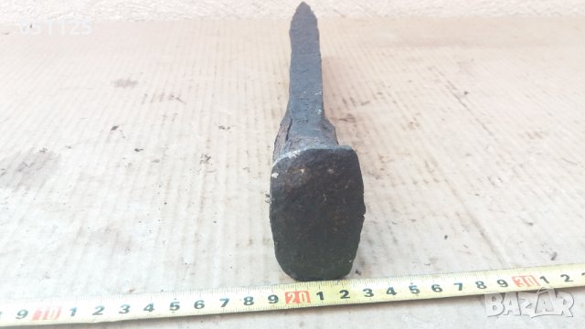 масивна кована кама, клин секач, снимка 9 - Антикварни и старинни предмети - 37757670
