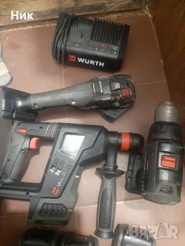 Безчеткови машини Вюрт 18v, снимка 4 - Ъглошлайфи - 53275838