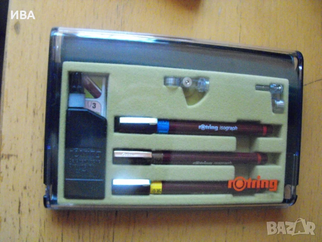 Комплект рапидографи ROTRING isograph – в кутия., снимка 1