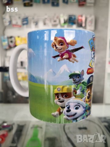 Бяла порцеланова чаша с изображение от детското филмче Пес патрул / Paw Patrol- Дизайн 1, снимка 3 - Чаши - 28872018
