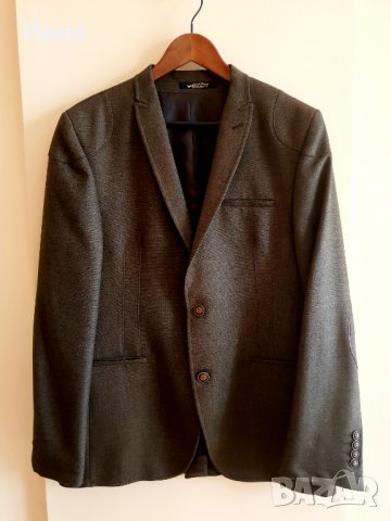 Ежедневно кафяво мъжко сако М/L размер плътно с кръпки на лактите, снимка 3 - Сака - 26551995