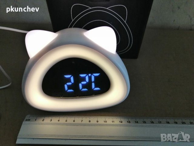 LED Часовник с будилник и нощна лампа, снимка 5 - Други - 40617282