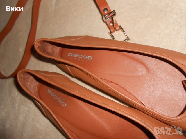 Кожени ниски обувки / балеринки Pieces, снимка 11 - Дамски ежедневни обувки - 26311768