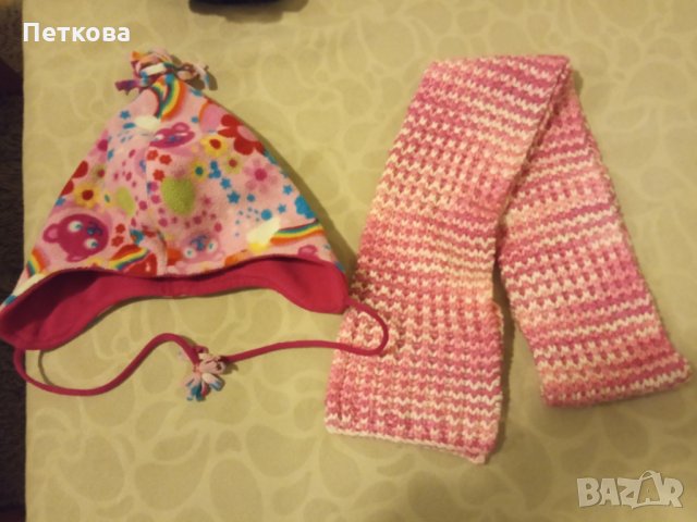 Момичешки зимен комплект, снимка 1 - Шапки, шалове и ръкавици - 27467960