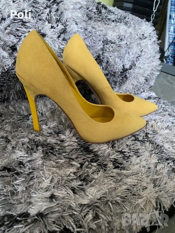 НАМАЛЕНИ Елегантни обувки в жълто, снимка 2 - Дамски обувки на ток - 28502131