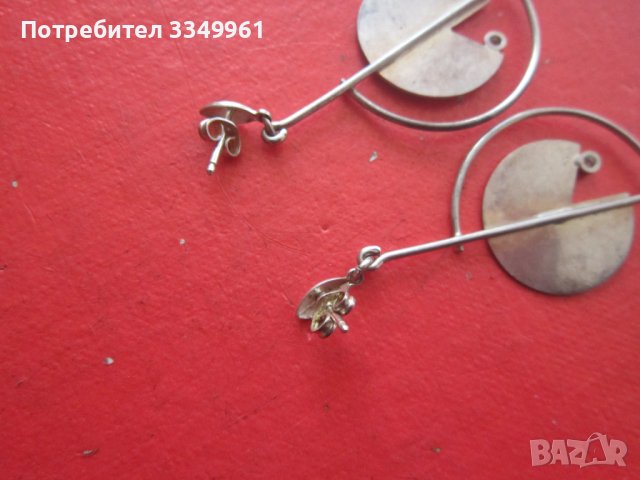 Уникални  сребърни обеци обици с камъни и позлата 925, снимка 6 - Обеци - 36701530