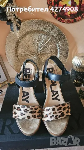 Сандали Replay - кожени / тигрови /, снимка 2 - Сандали - 49560878