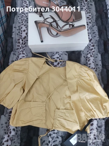 Pinko нови топ, пола и сандали, снимка 7 - Корсети, бюстиета, топове - 50690545