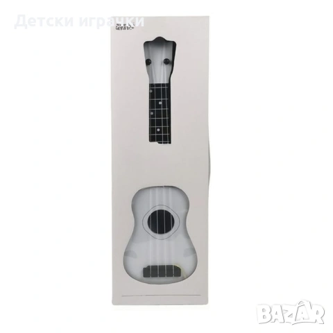 Детска китара със струни 56см, Бяла/черна, снимка 4 - Музикални играчки - 53040204