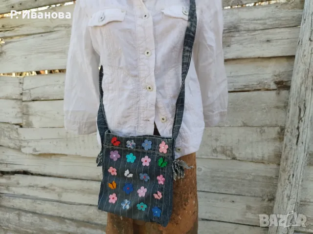 Дънкова чанта, рециклирана, еко , снимка 3 - Чанти - 49977774