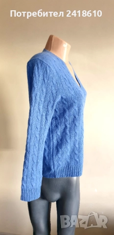 POLO Ralph Lauren Cable Wool / Cashmere Knit V - Neck Womens Size M ОРИГИНАЛ! Дамски Пуловер !, снимка 10 - Блузи с дълъг ръкав и пуловери - 52918656
