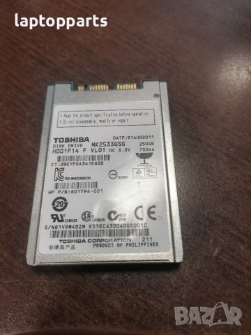 Toshiba 250GB MicroSATA 1.8" 