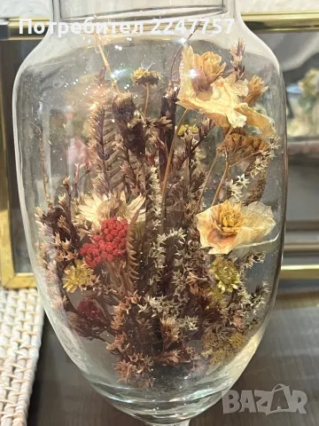Ваза със сухи цветя, снимка 6 - Вази - 47577053