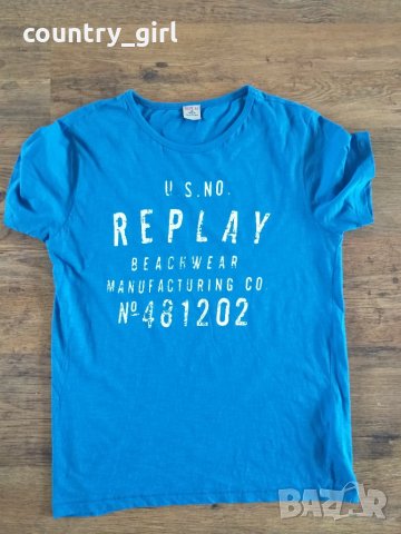 replay beachwear - страхотна мъжка тениска КАТО НОВА , снимка 6 - Тениски - 28716092