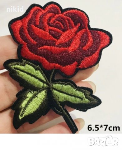 Голяма Роза с дръжка емблема апликация за дреха дрехи само лепенка картинка 