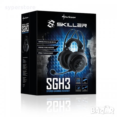 Слушалки с микрофон Sharkoon Skiller SGH3 SH0059 Геймърски слушалки Gaming Headset , снимка 5 - Слушалки за компютър - 23118502