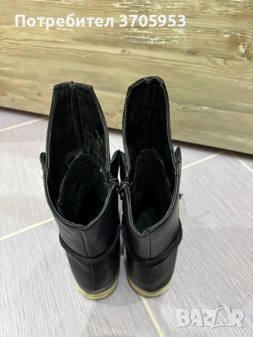 Черни дамски боти - 37-ми номер, снимка 7 - Дамски ботуши - 52786765