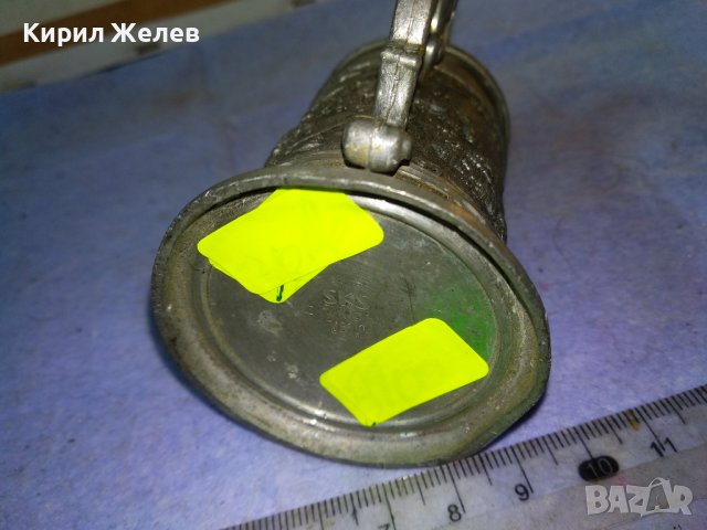 Стара РЯДКА БОГАТО ОРНАМЕНТИРАНА НЕМСКА КОЛЕКЦИОНЕРСКА ЦИНКОВА МИНИ ХАЛБА За БИРА с МАРКИРОВКА 42671, снимка 15 - Колекции - 43949414