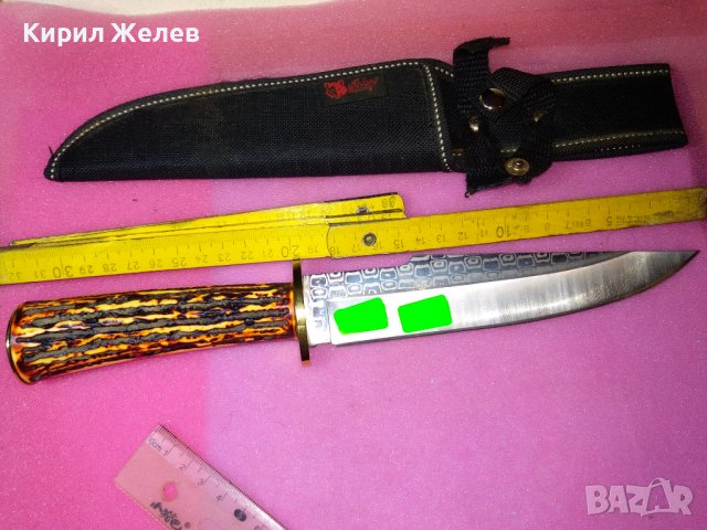 Columbia JinLang Company USA SABER SA23 КРАСИВ СТИЛЕН МАРКОВ ЗДРАВ ЛОВЕН НОЖ с КАНИЯ 26269, снимка 18 - Ножове - 44009791