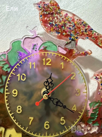Ръчно изработен, арт часовник, който ще краси вашия дом или работно място, снимка 6 - Стенни часовници - 52968636