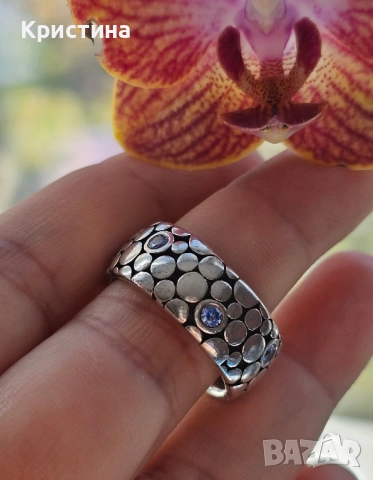 Оригинален сребърен пръстен на Pandora, снимка 2 - Пръстени - 52223368