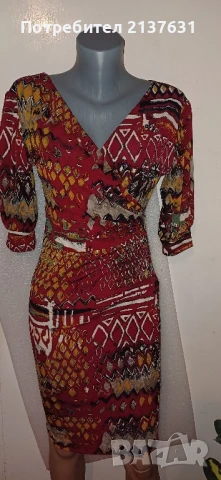 ЕЛЕГАНТНА ДАМСКА РОКЛЯ JDC Размер , снимка 2 - Рокли - 50500612