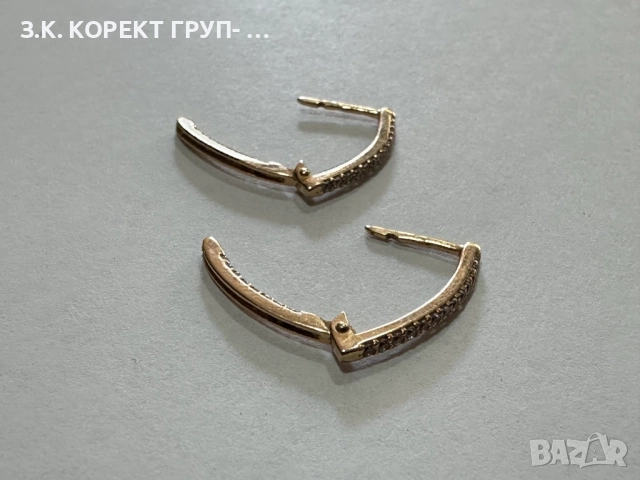 Златни обеци 14к, 2,27гр, снимка 5 - Обеци - 52789583