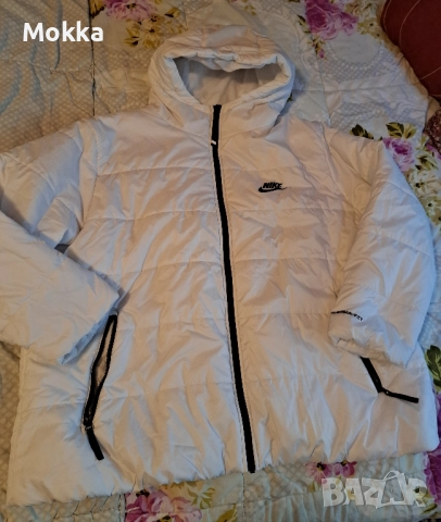 Снежно бяло яке Nike 2 XL, снимка 3 - Якета - 52056644