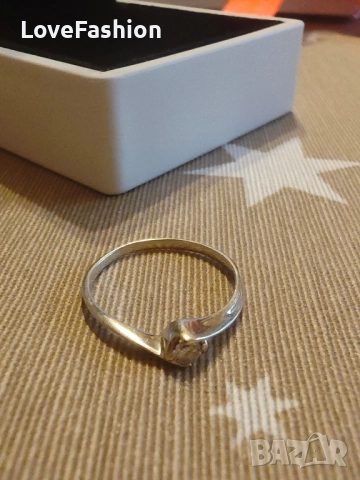 Елегантен златен пръстен с диамант – перфектен подарък, снимка 5 - Пръстени - 52432148