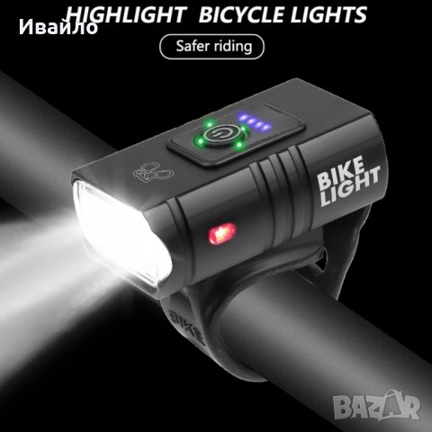 Фар за велосипед , колело USB акумулаторен, снимка 2 - Аксесоари за велосипеди - 38995871