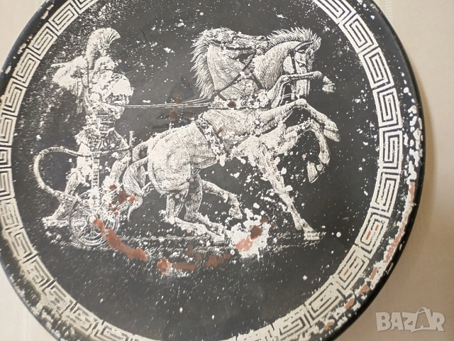 старинна керамична чиния за стена с древногръцката митология 