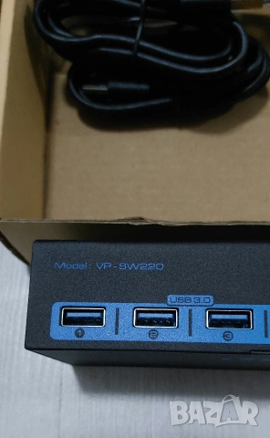 Професионален 4K HDMI KVM Суич VPFET VP-SW220 | 2 PC към 2 Монитора | Ultra HD 60Hz, снимка 3 - Друга електроника - 53303225