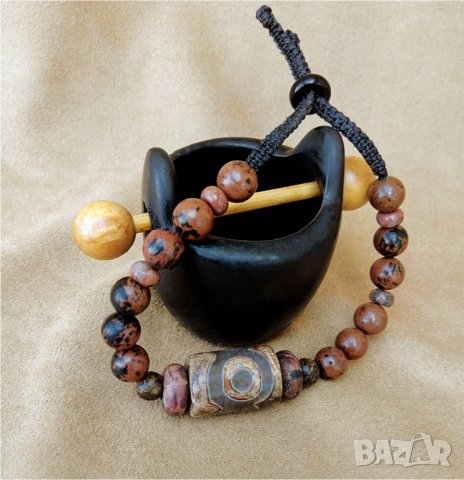 Дзи гривна-талисман с мъниста от 7 полускъпоценни камъка, снимка 9 - Гривни - 38699763