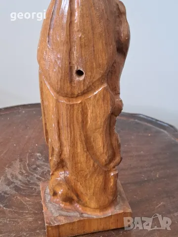 дървена статуетка майка с дете    5/1, снимка 3 - Статуетки - 49076563