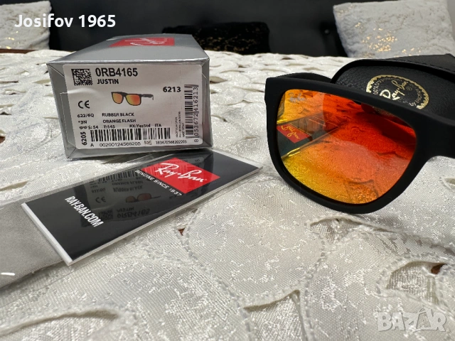  RAY-BAN ''BROWN'' и ''ORANGE FLASH'' POLARIZED SUNGLASSES JUSTIN RB4165 , снимка 13 - Слънчеви и диоптрични очила - 43525805