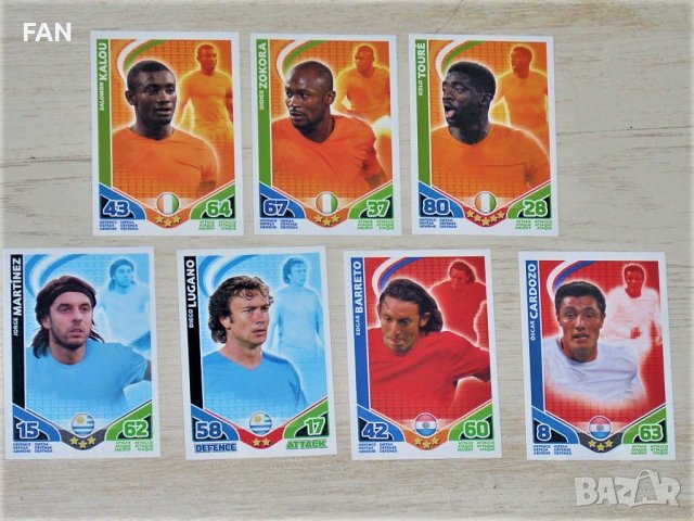 Комплект от 100 бр. футболни карти MATCH ATTAX от Световното първенство по футбол в ЮАР 2010 TOPPS, снимка 16 - Фен артикули - 39392000