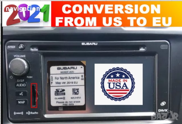🇧🇬 🇲🇦🇵 2022 SD карта ъпдейт навигация СУБАРУ Subaru Impreza/XV/Forester/Legacy Outback EU/USA, снимка 14 - Аксесоари и консумативи - 31081607