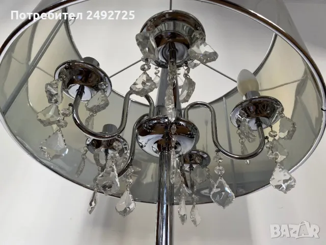 Лампион сребрист с кристали Италия 2 бр